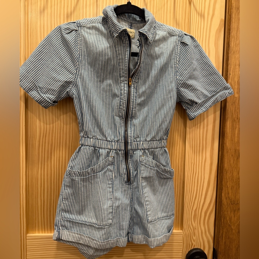 Bellerose Blue and White Striped Kids Romper